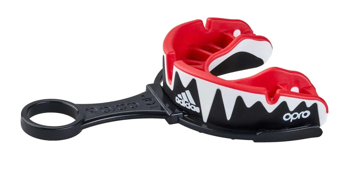 Adidas chránič zubov Opro Platinum, červená-čierna-biela