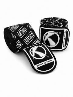 Katsudo elastische Boxbandage Path PRO mit Monogramm 2 Stk., schwarz-weiß