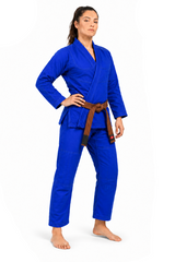Katsudo Yori Damen Jiu Jitsu Kimono 550 g, blau