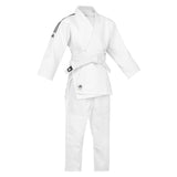 Adidas JU Kimono mit schwarzen Streifen Club 350g, weiß