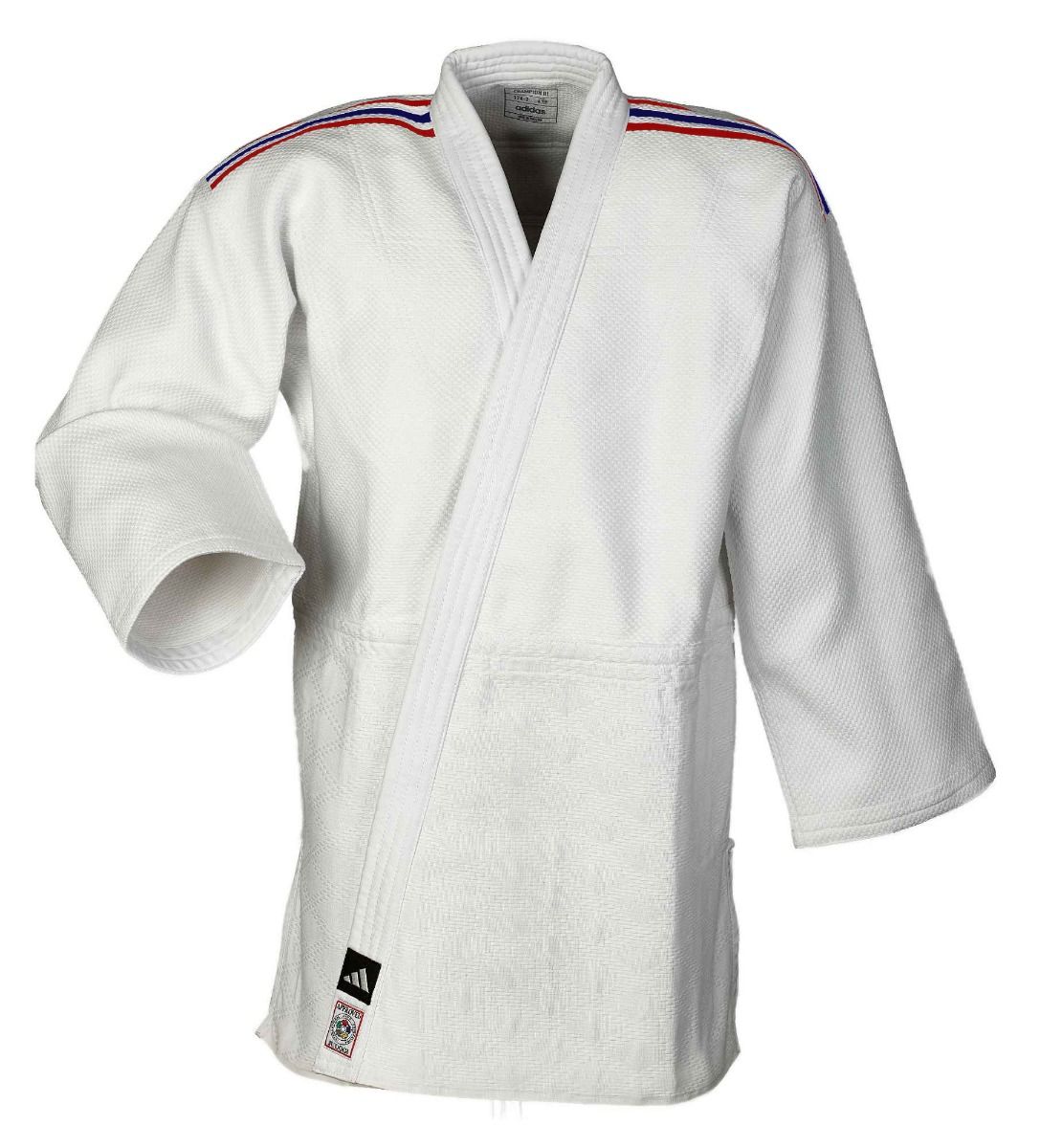 Adidas JU kimono s reprezentačnými pásmi IJF Champion III Regular fit 730g, biele