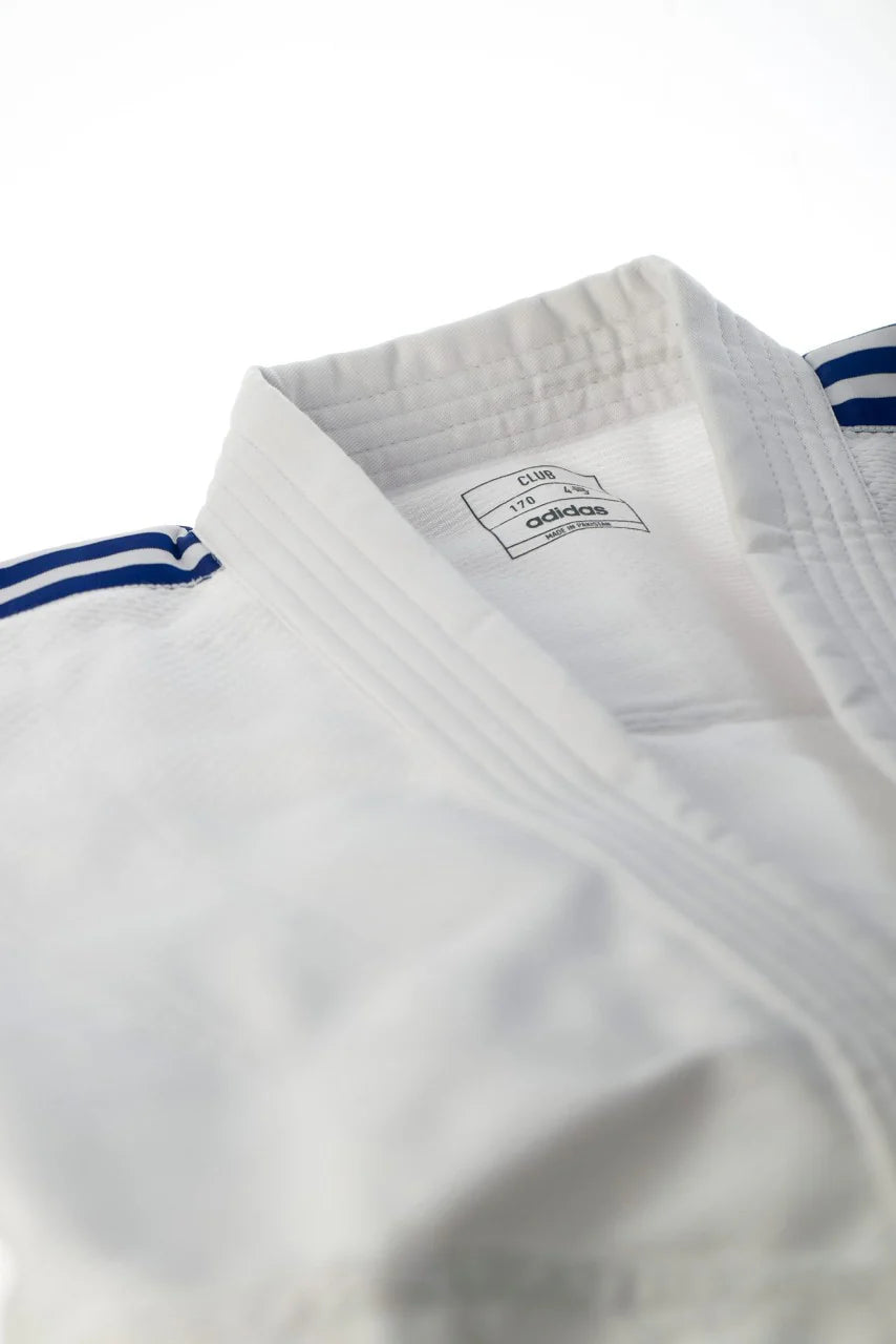 Adidas JU Kimono mit schwarzen Streifen Club 350g, weiß