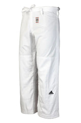 Adidas pantaloni da judo IJF 275 g, bianchi