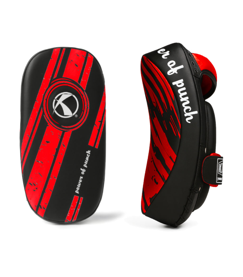 Katsudo kožené arm makiwary Curve 2ks, červená-čierna