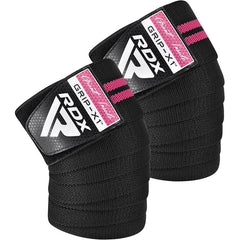 RDX Kniebandage, schwarz-rosa