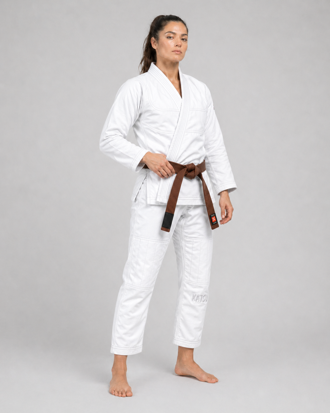 Katsudo Yori Damen Jiu Jitsu Kimono 550 g, weiß